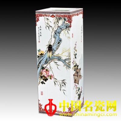  徐國(guó)明 田園風(fēng)光 粉彩鑲器 