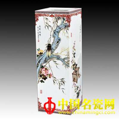  徐國明 田園風(fēng)光 粉彩鑲器 