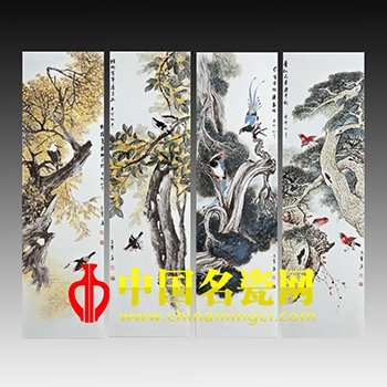 《富貴長(zhǎng)春》四聯(lián)屏