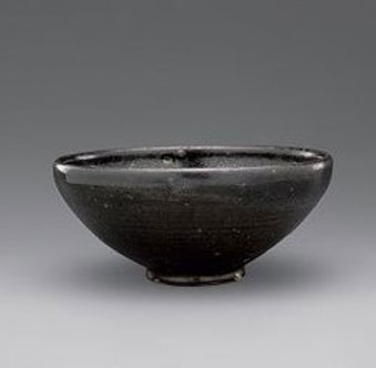 金代懷仁窯黑釉油滴碗