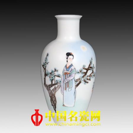 景德鎮(zhèn)陶瓷藝術家 王秋霞《明月仕女圖》